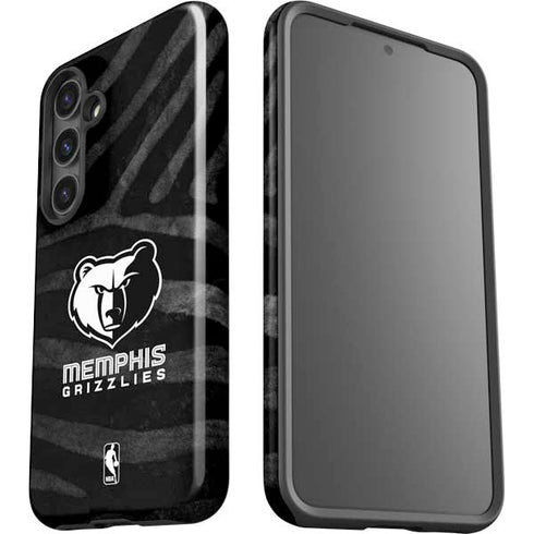 NBA Memphis Grizzlies Black Animal Print Galaxy S25 Plus Impact Case