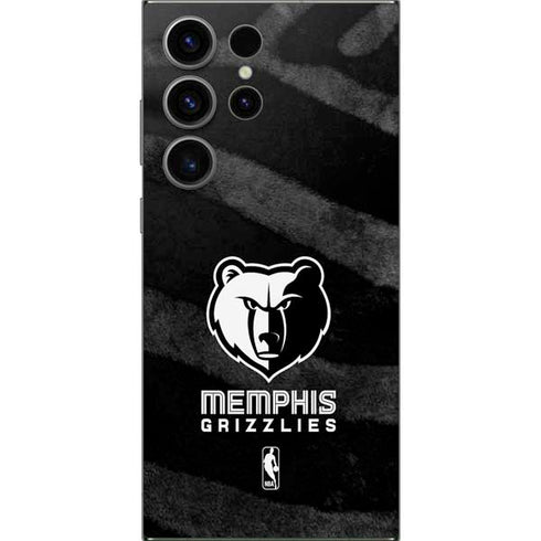 NBA Memphis Grizzlies Black Animal Print Galaxy S25 Ultra Skin