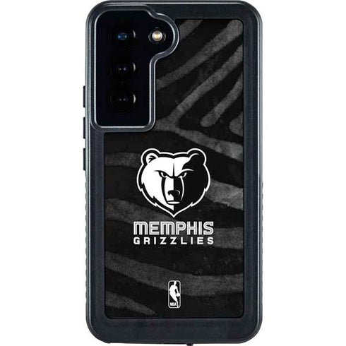 NBA Memphis Grizzlies Black Animal Print Galaxy S24 Waterproof Case