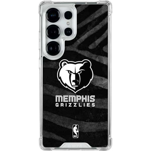 NBA Memphis Grizzlies Black Animal Print Galaxy S25 Ultra Clear Case
