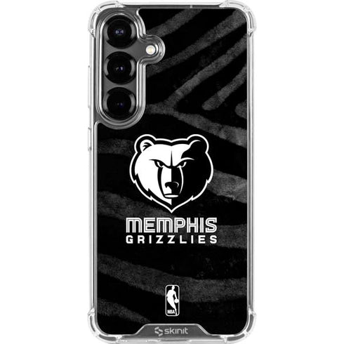 NBA Memphis Grizzlies Black Animal Print Galaxy S26 Clear Case