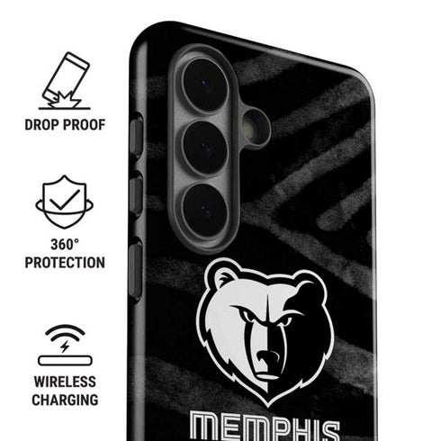 NBA Memphis Grizzlies Black Animal Print Galaxy S26 Impact Case