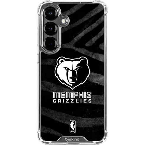 NBA Memphis Grizzlies Black Animal Print Galaxy S26 Plus Clear Case