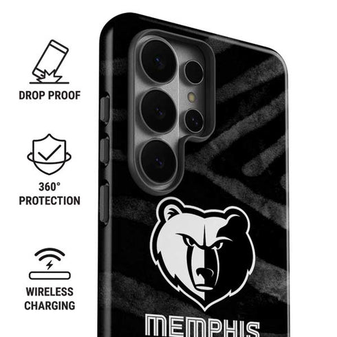 NBA Memphis Grizzlies Black Animal Print Galaxy S26 Ultra Impact Case