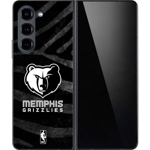 NBA Memphis Grizzlies Black Animal Print Galaxy Z Fold5 5G Skin