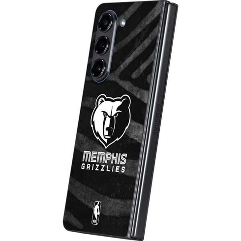 NBA Memphis Grizzlies Black Animal Print Galaxy Z Fold5 5G Skin