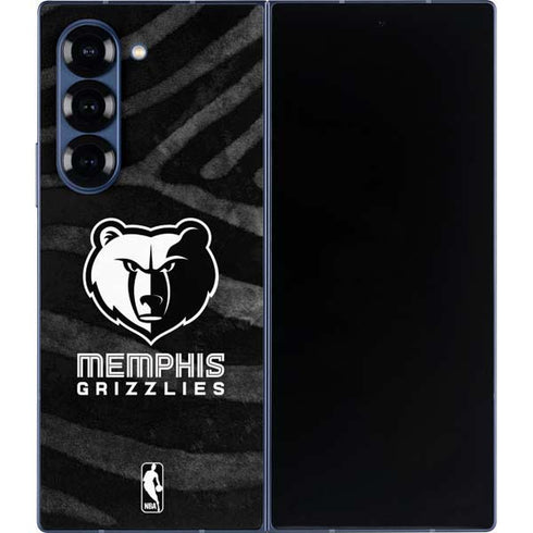 NBA Memphis Grizzlies Black Animal Print Galaxy Z Fold6 Skin