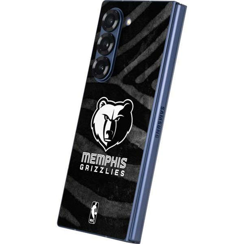 NBA Memphis Grizzlies Black Animal Print Galaxy Z Fold6 Skin
