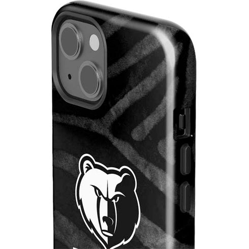 NBA Memphis Grizzlies Black Animal Print iPhone 15 Impact Case