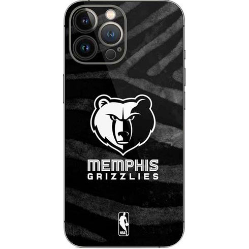 NBA Memphis Grizzlies Black Animal Print iPhone 15 Pro Max Skin