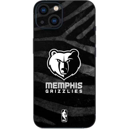 NBA Memphis Grizzlies Black Animal Print iPhone 15 Skin