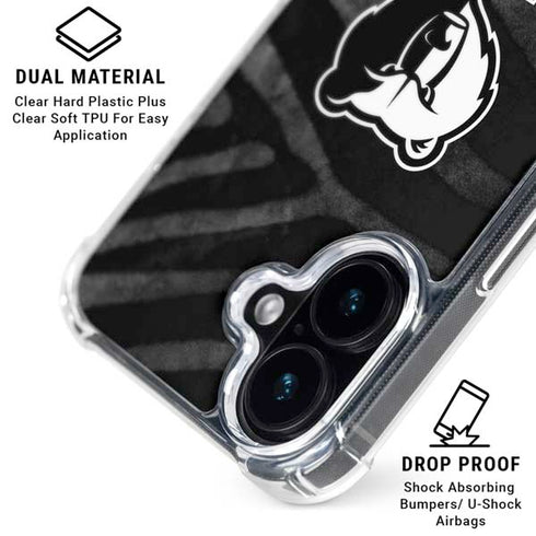 NBA Memphis Grizzlies Black Animal Print iPhone 16 Clear Case