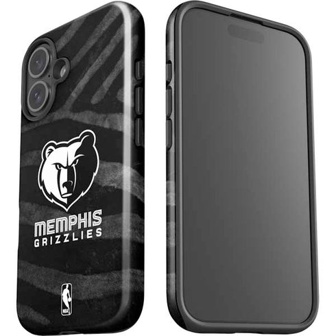 NBA Memphis Grizzlies Black Animal Print iPhone 16 Impact Case
