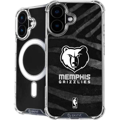 NBA Memphis Grizzlies Black Animal Print iPhone 16 MagSafe Case