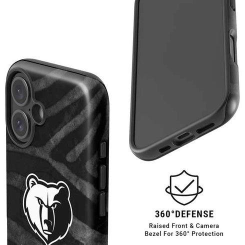 NBA Memphis Grizzlies Black Animal Print iPhone 16 Magsafe Impact Case
