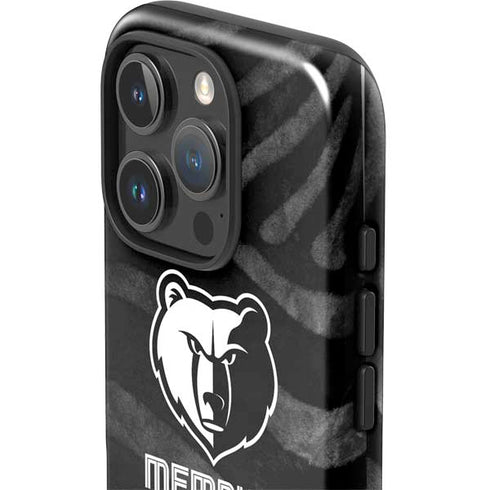 NBA Memphis Grizzlies Black Animal Print iPhone 16 Pro Max Impact Case