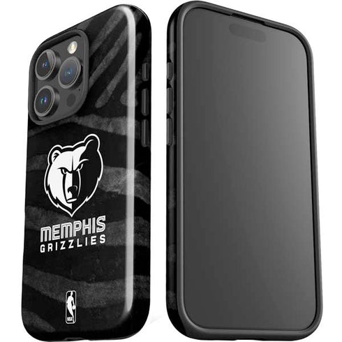 NBA Memphis Grizzlies Black Animal Print iPhone 16 Pro Max Impact Case