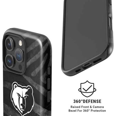 NBA Memphis Grizzlies Black Animal Print iPhone 16 Pro Max Magsafe Impact Case