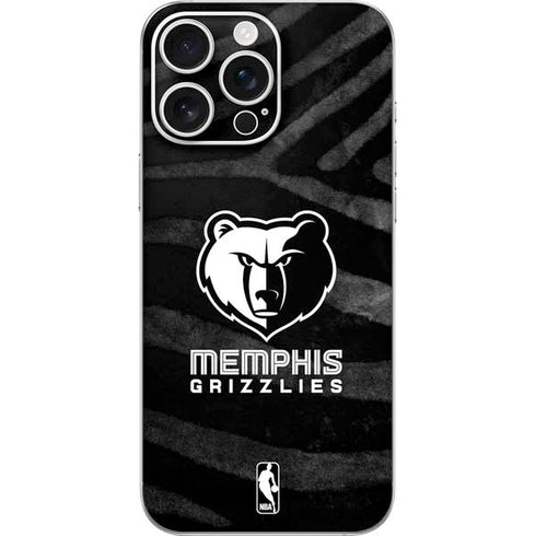 NBA Memphis Grizzlies Black Animal Print iPhone 16 Pro Max Skin