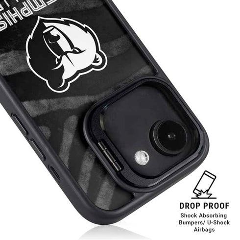 NBA Memphis Grizzlies Black Animal Print iPhone 16e Kickstand Case