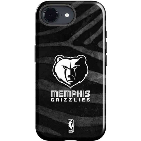 NBA Memphis Grizzlies Black Animal Print iPhone 16e Impact Case