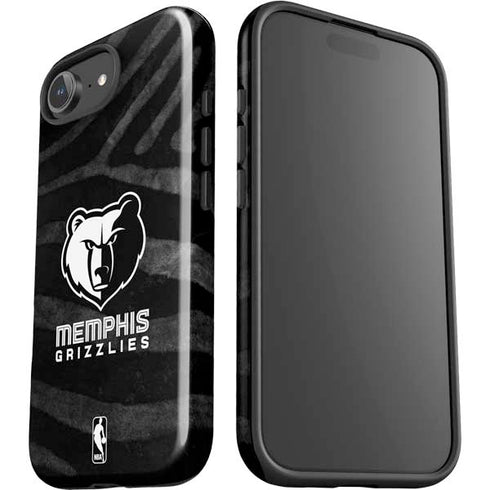NBA Memphis Grizzlies Black Animal Print iPhone 16e Impact Case
