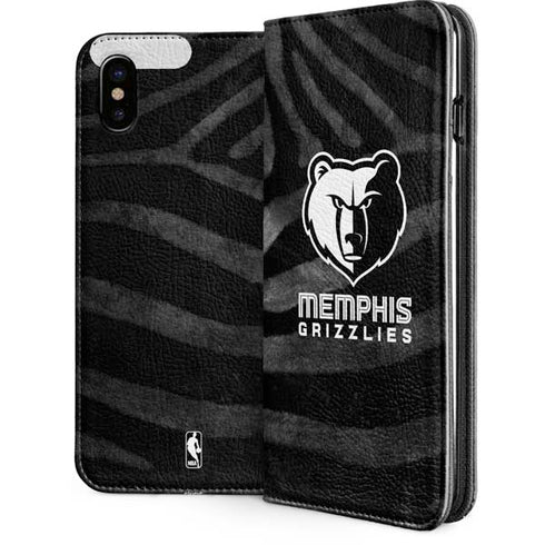 NBA Memphis Grizzlies Black Animal Print iPhone 8 Folio Case