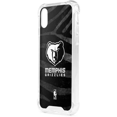 NBA Memphis Grizzlies Black Animal Print iPhone XS Clear Case