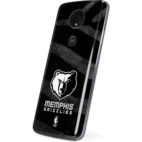 NBA Memphis Grizzlies Black Animal Print Moto E5 Plus Skin