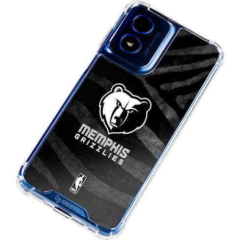NBA Memphis Grizzlies Black Animal Print Moto G 5G (2024) Clear Case