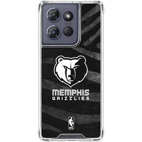 NBA Memphis Grizzlies Black Animal Print Moto G Power 5G (2025) Clear Case