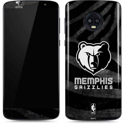 NBA Memphis Grizzlies Black Animal Print Moto G6 Skin