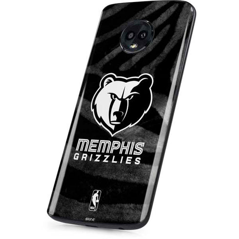 NBA Memphis Grizzlies Black Animal Print Moto G6 Skin