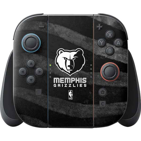 NBA Memphis Grizzlies Black Animal Print Nintendo Switch 2 (2025) Joy-Con Controller Skin