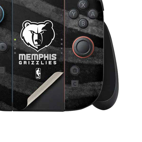 NBA Memphis Grizzlies Black Animal Print Nintendo Switch 2 (2025) Joy-Con Controller Skin