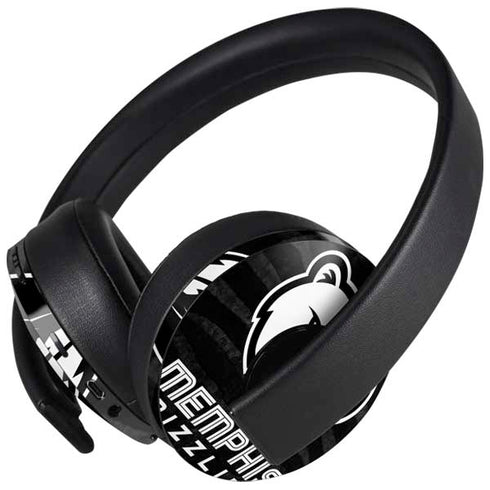 NBA Memphis Grizzlies Black Animal Print PlayStation 4 Gold Wireless Headset Skin