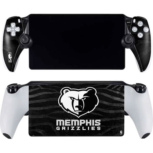 NBA Memphis Grizzlies Black Animal Print PlayStation Portal Remote Player Skin