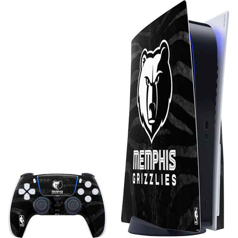 NBA Memphis Grizzlies Black Animal Print PlayStation PS5 Skins
