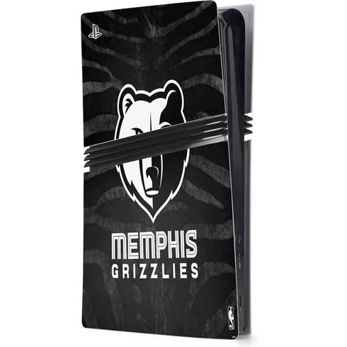 NBA Memphis Grizzlies Black Animal Print PS5 Pro Console Skin