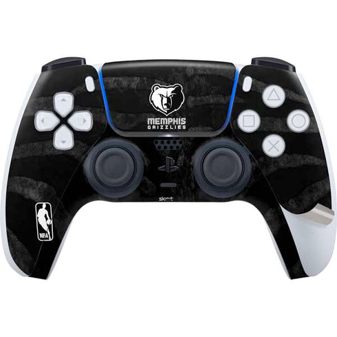 NBA Memphis Grizzlies Black Animal Print PS5 Pro Disk Bundle Skin