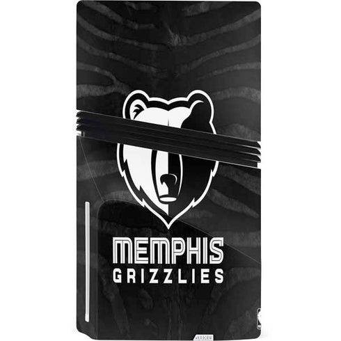 NBA Memphis Grizzlies Black Animal Print PS5 Pro Disk Console Skin