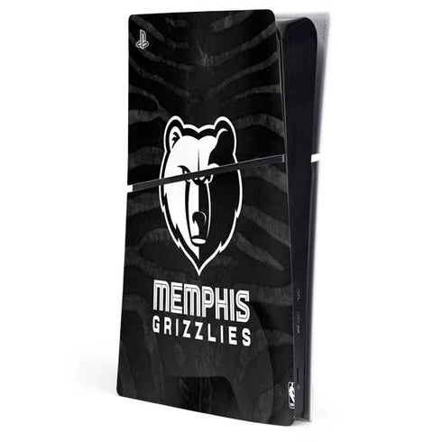 NBA Memphis Grizzlies Black Animal Print PS5 Slim Digital Edition Console Skin