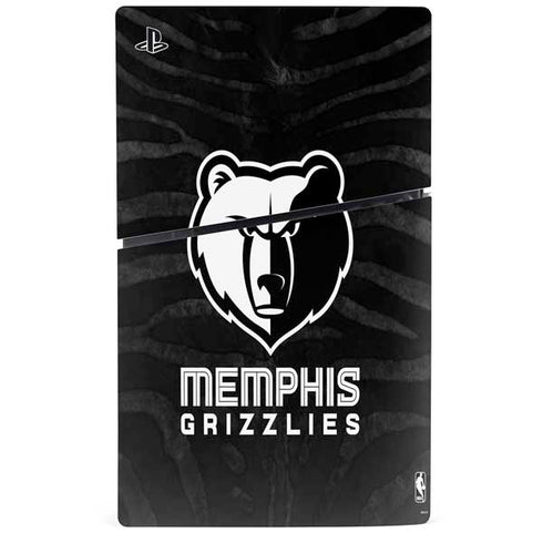NBA Memphis Grizzlies Black Animal Print PS5 Slim Digital Edition Console Skin