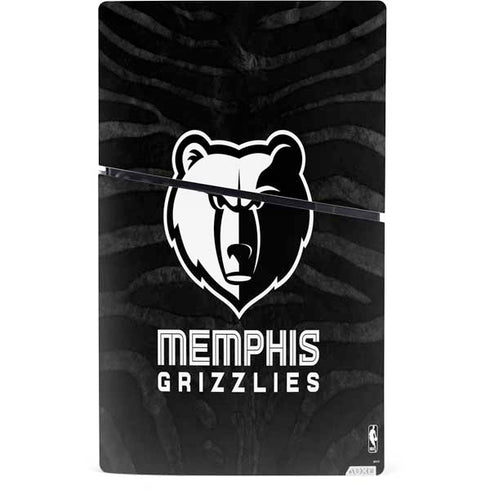 NBA Memphis Grizzlies Black Animal Print PS5 Slim Digital Edition Console Skin