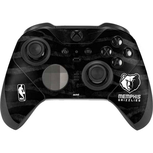 NBA Memphis Grizzlies Black Animal Print Xbox Elite Wireless Controller Series 2 Skin