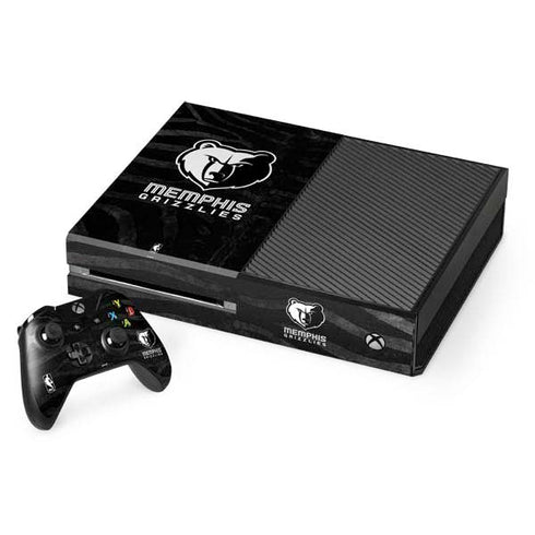 NBA Memphis Grizzlies Black Animal Print Xbox One Console and Controller Bundle Skin