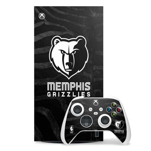 NBA Memphis Grizzlies Black Animal Print Xbox Series X Skins