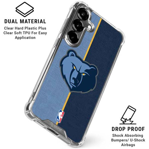 NBA Memphis Grizzlies Canvas Galaxy S26 Clear Case