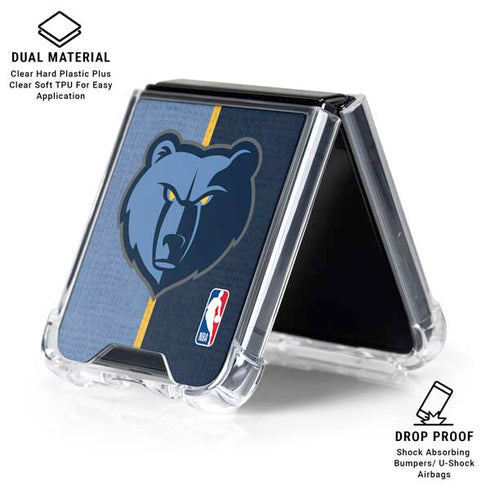 NBA Memphis Grizzlies Canvas Galaxy Z Flip7 Clear Case