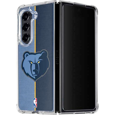 NBA Memphis Grizzlies Canvas Galaxy Z Fold5 5G Clear Case
